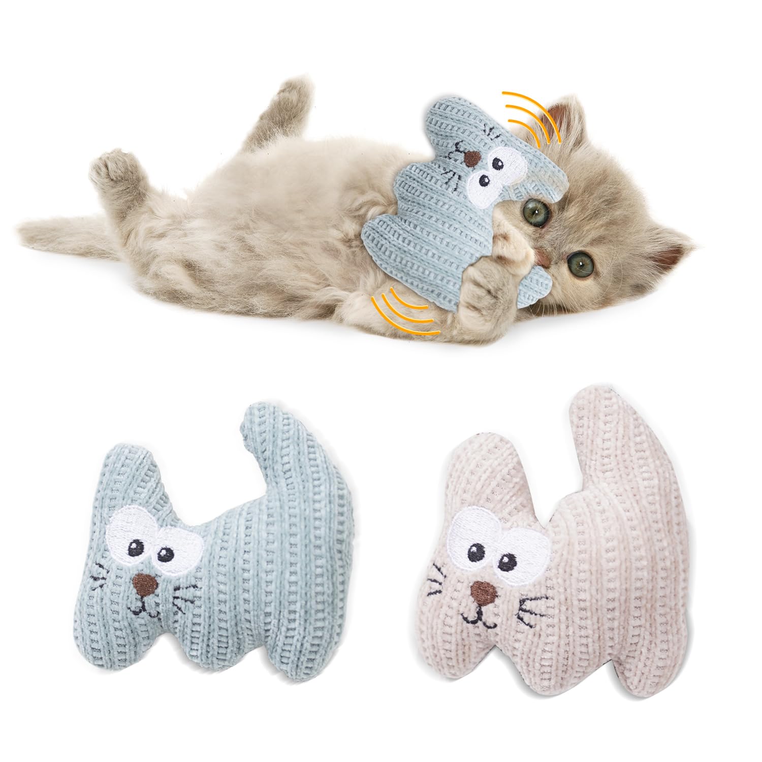 WONOWPA catnip toy packaging highlights bright colors to attract curious cats.